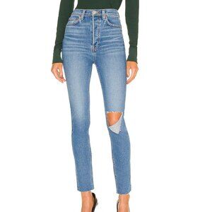 REDONE Originals 90s Ultra High Rise Skinny in Broken Through Size 27